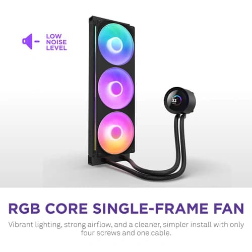 NZXT Kraken Plus 360 RGB CPU Liquid Cooler with LCD Display